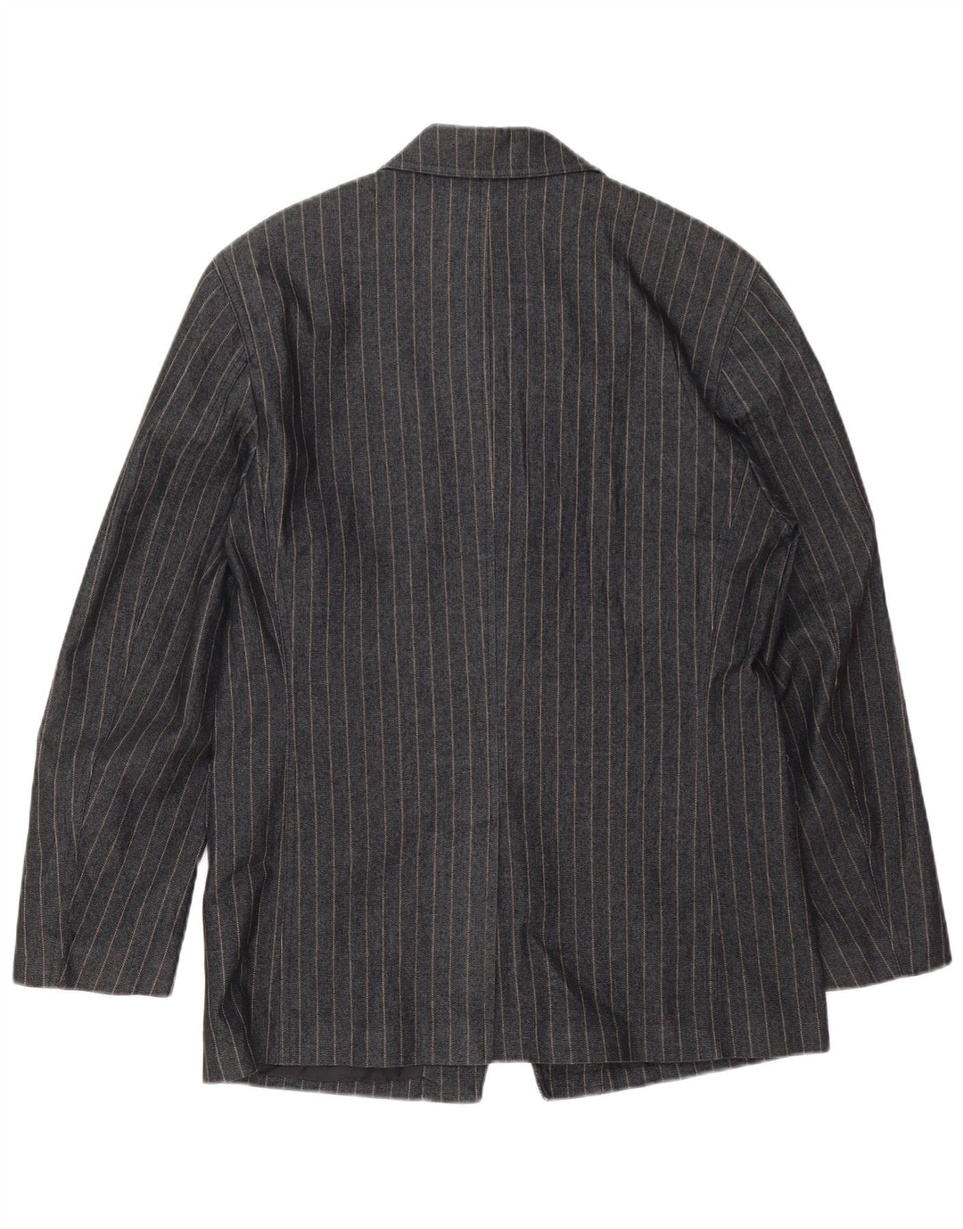 Zara Herren-Blazer-Jacke, UK 38, mittelgrau, gestreift, Baumwolle