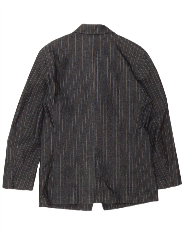 Zara Herren-Blazer-Jacke, UK 38, mittelgrau, gestreift, Baumwolle