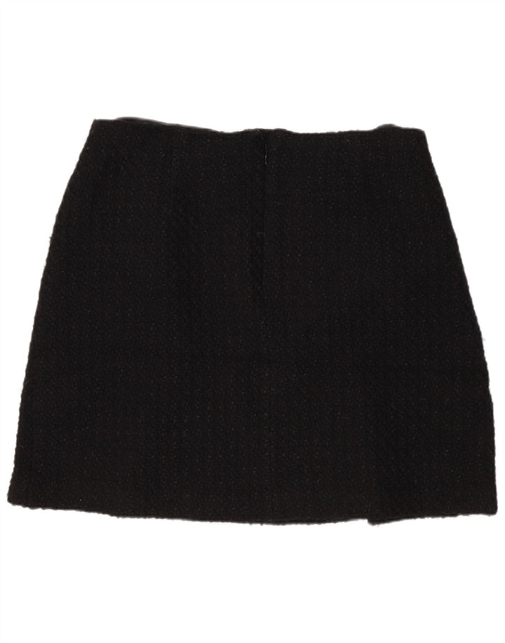 Marks & Spencer Damen Minirock UK 14 Medium W32 Schwarz Acryl