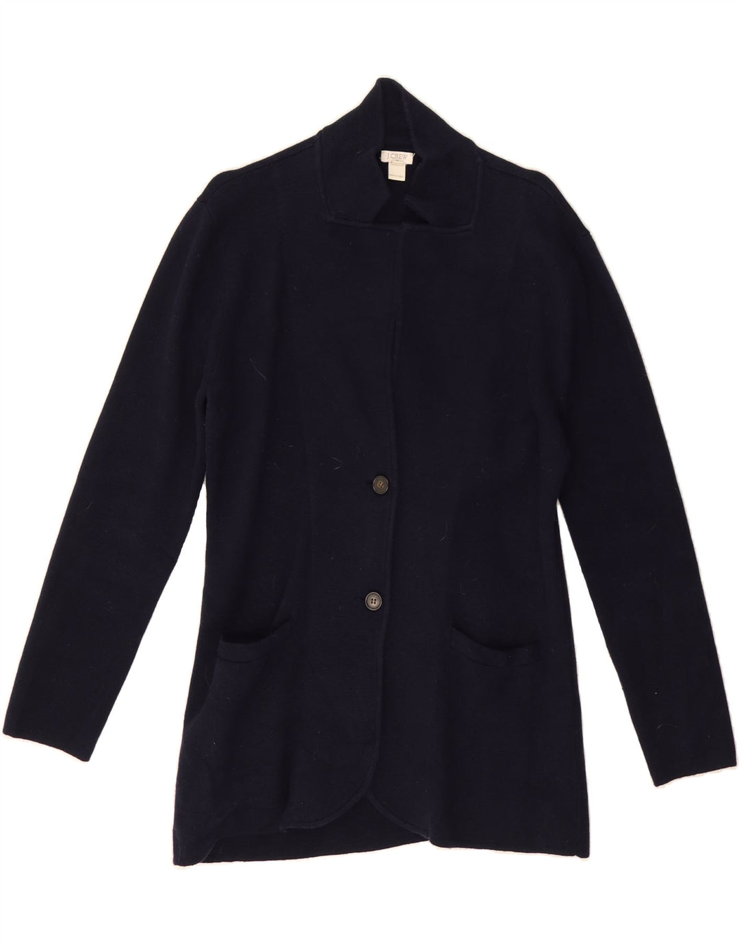 J. CREW Womens Cardigan Sweater UK 14 Medium Navy Blue Cotton Vintage J. Crew and Second-Hand J. Crew from Messina Hembry 