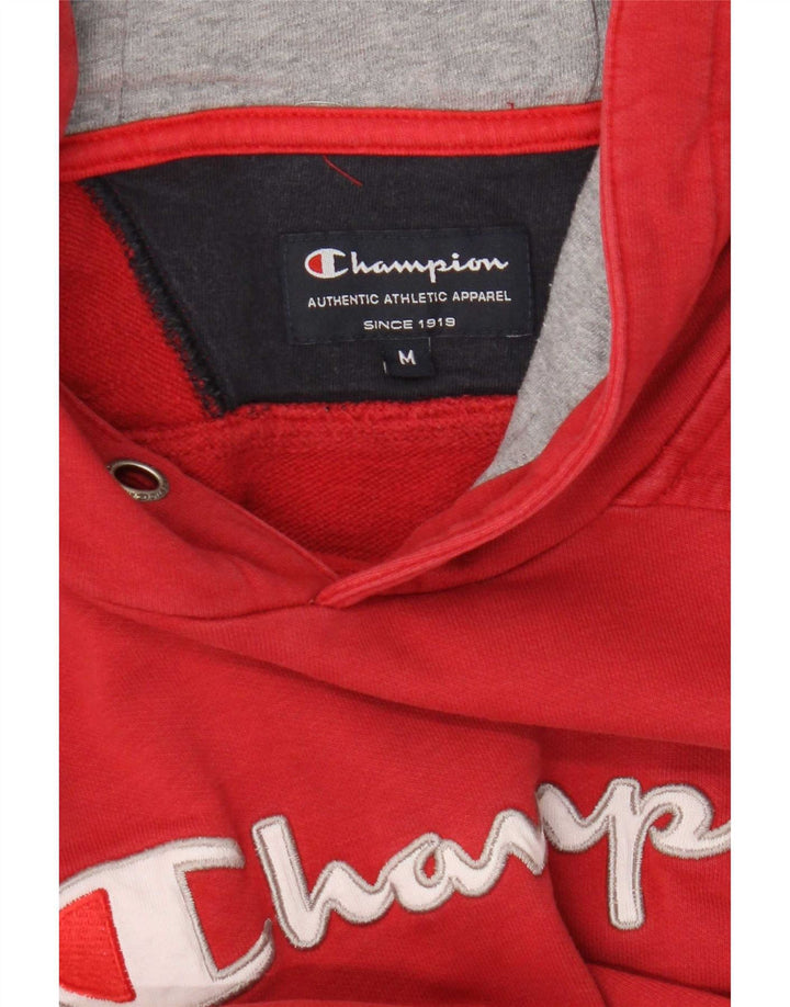 Champion Herren-Kapuzenpullover mit Grafik, Mittelrot, Farbblock