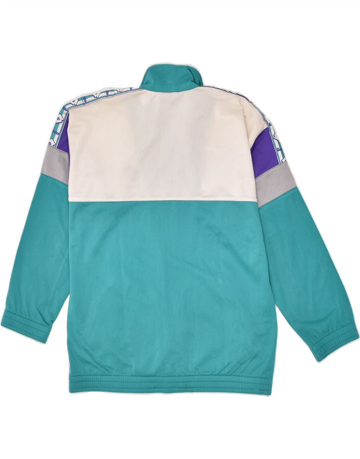 LOTTO Boys Graphic Tracksuit Top Jacket 13-14 Years 2XL Turquoise Vintage Lotto and Second-Hand Lotto from Messina Hembry 