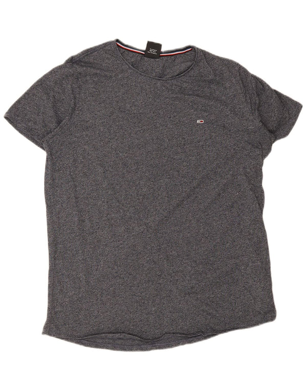 Tommy Hilfiger Herren T-Shirt Top 2XL Grau gefleckte Baumwolle