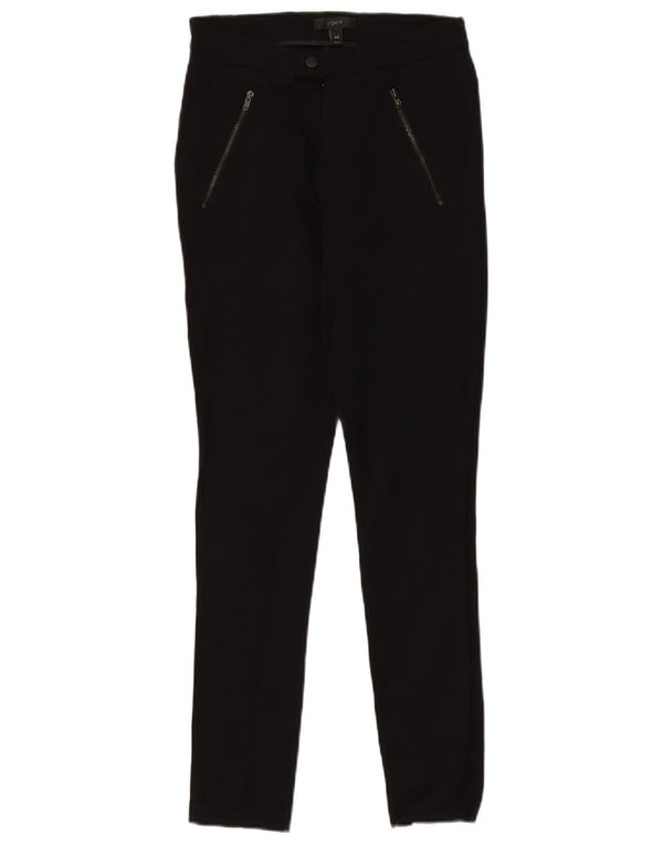J. Crew Damen Skinny Hose US 0 XS W26 L28 Schwarze Viskose