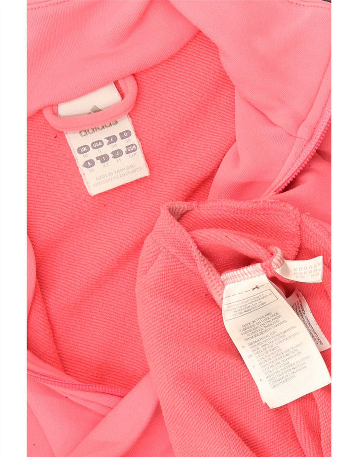 Adidas Damen Trainingsanzug Top Jacke UK 10 Small Rosa Polyester