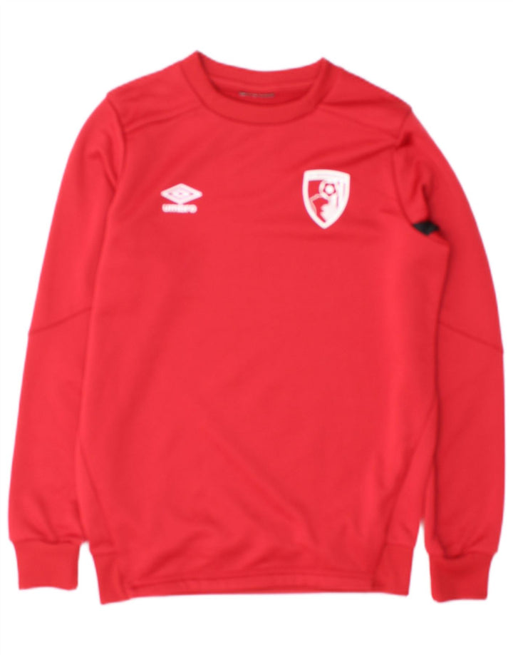 Umbro Jungen-Sweatshirt mit Grafik, 13–14 Jahre, rotes Polyester