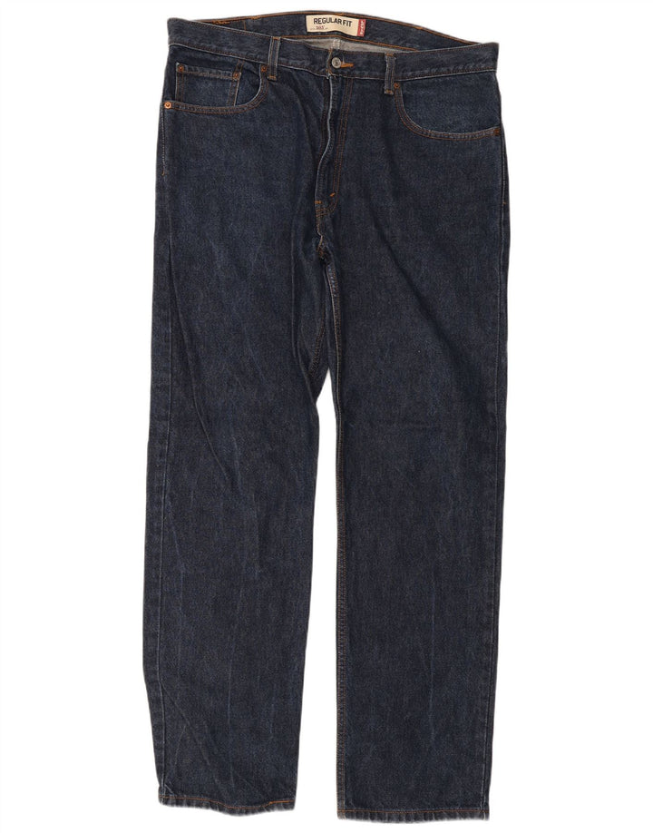 Levi's Herren 505 Regular Fit Straight Jeans W38 L34 Marineblaue Baumwolle