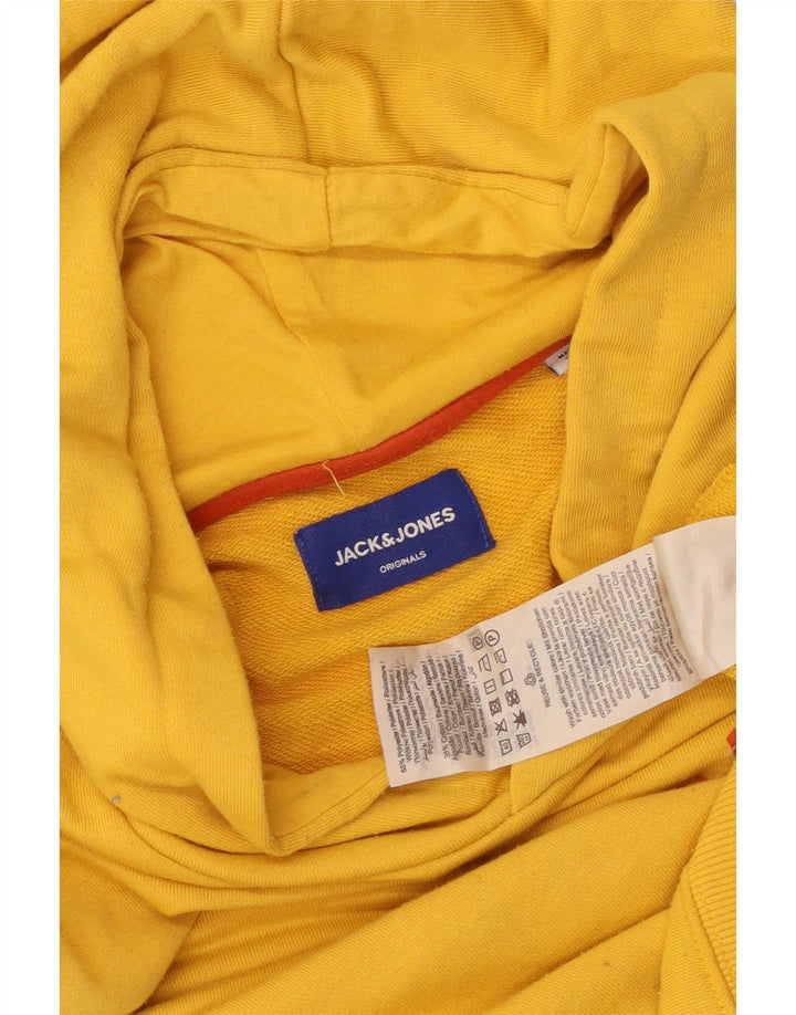 JACK & JONES Herren-Kapuzenpullover, klein, gelb, Polyester