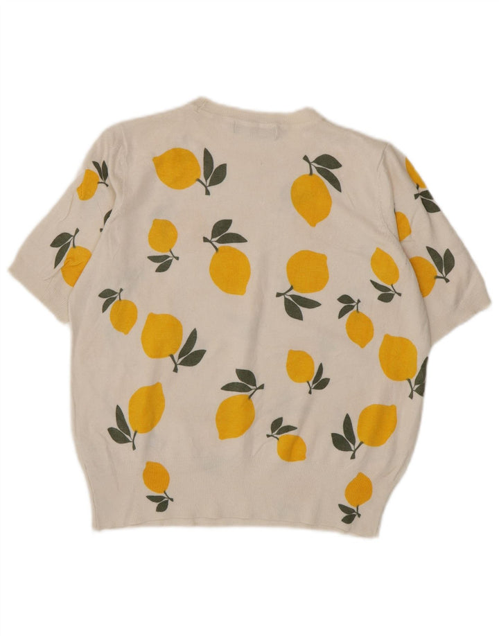 Marks & Spencer Damen-Pullover mit abstraktem Muster und U-Boot-Ausschnitt, Gr. 10, Smal