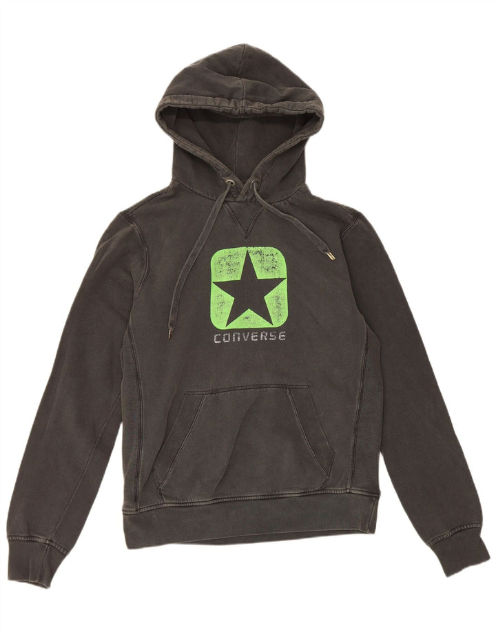 Converse Herren-Kapuzenpullover mit Grafik, mittelgraue Baumwolle