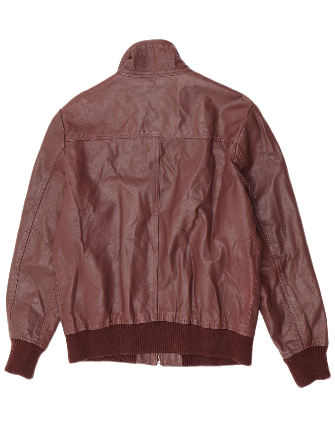 Ausgewählte Herren-Lederjacke, UK 40, großes kastanienbraunes Leder