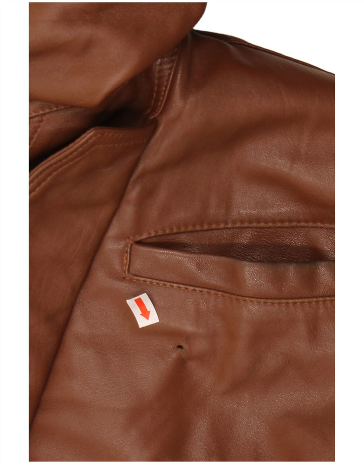 Vintage Herren Lederjacke UK 42 XL Braunes Leder