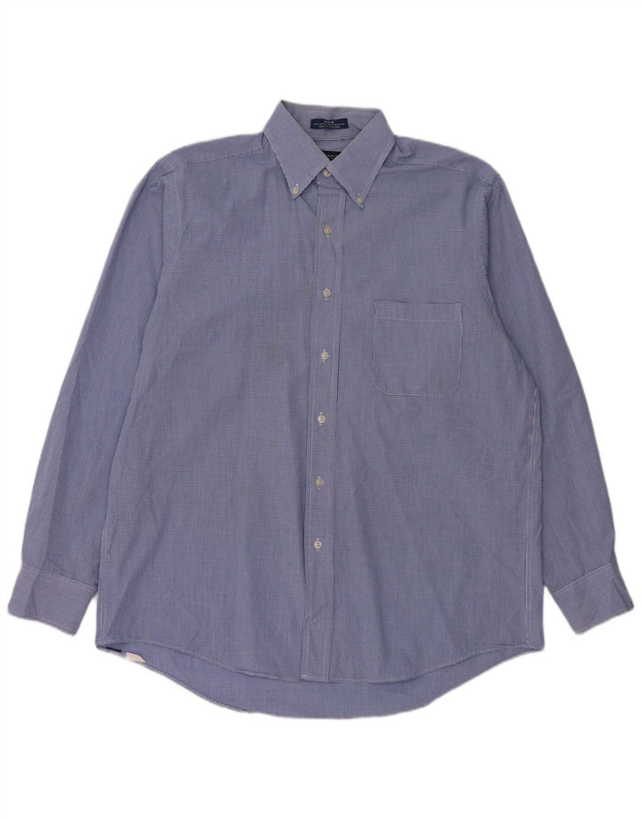 Izod Herrenhemd, groß, blau, Gingham-Baumwolle