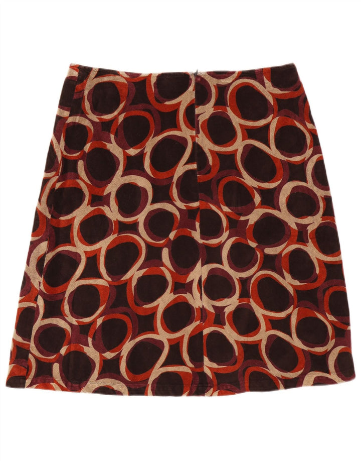 HOBBS Damen A-Linienrock UK 16 Large W34 Mehrfarbig gepunktete Baumwolle