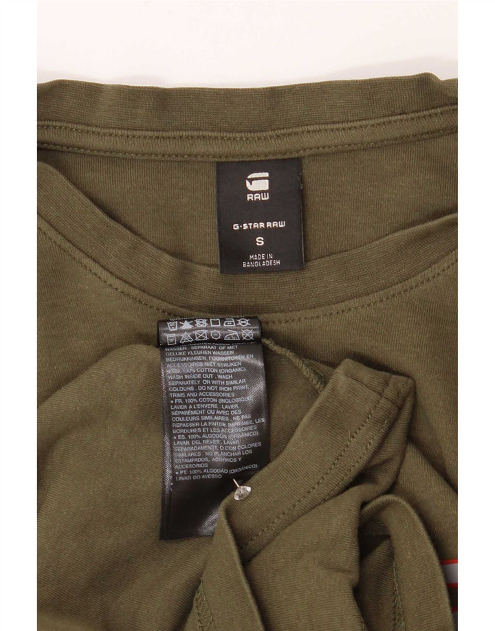 G-Star Herren T-Shirt mit Grafik, Größe S, Khaki, Baumwolle