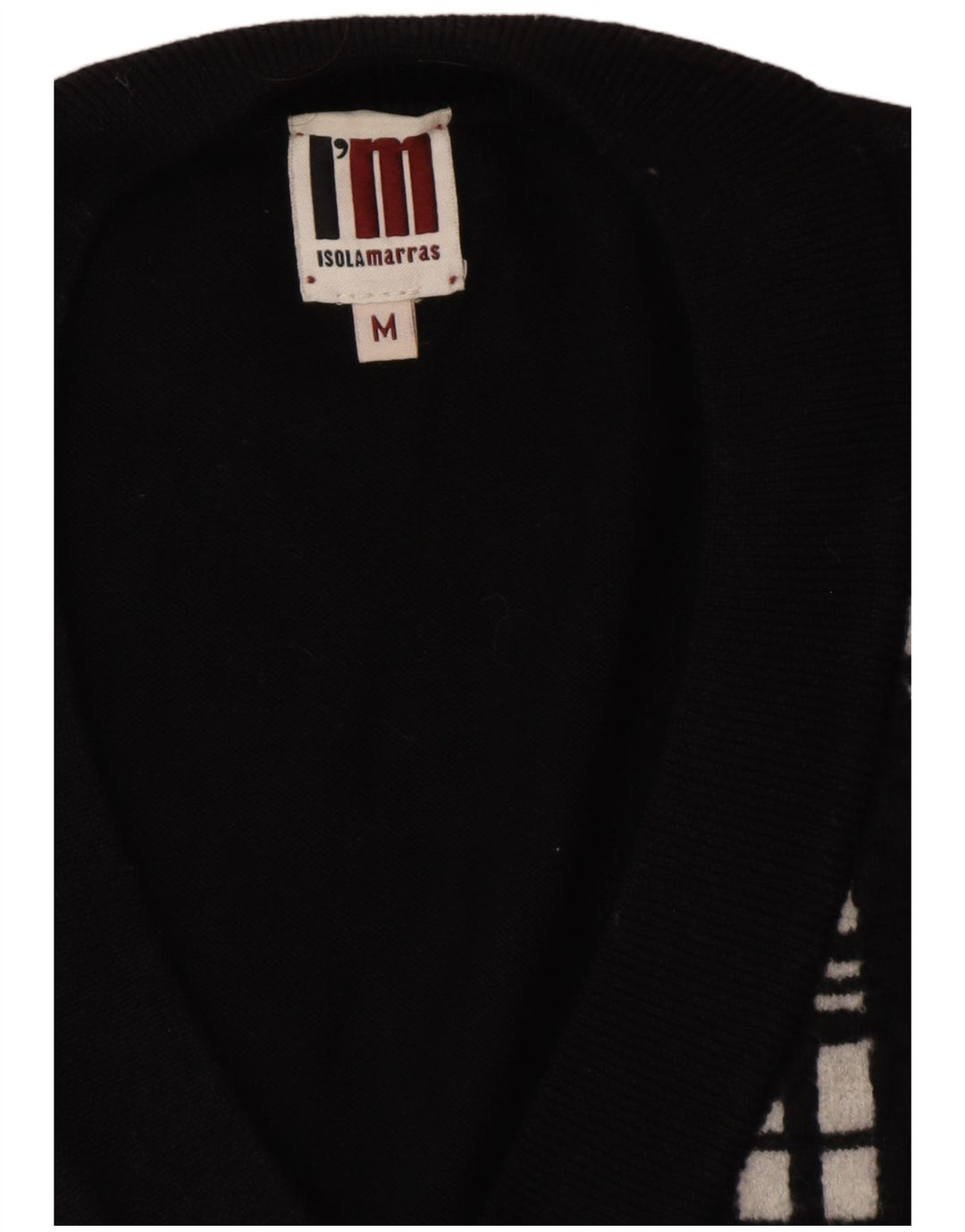 I'M ISOLA MARRAS Damen Longline Vest Tank Top UK 14 Medium Schwarz gestreift