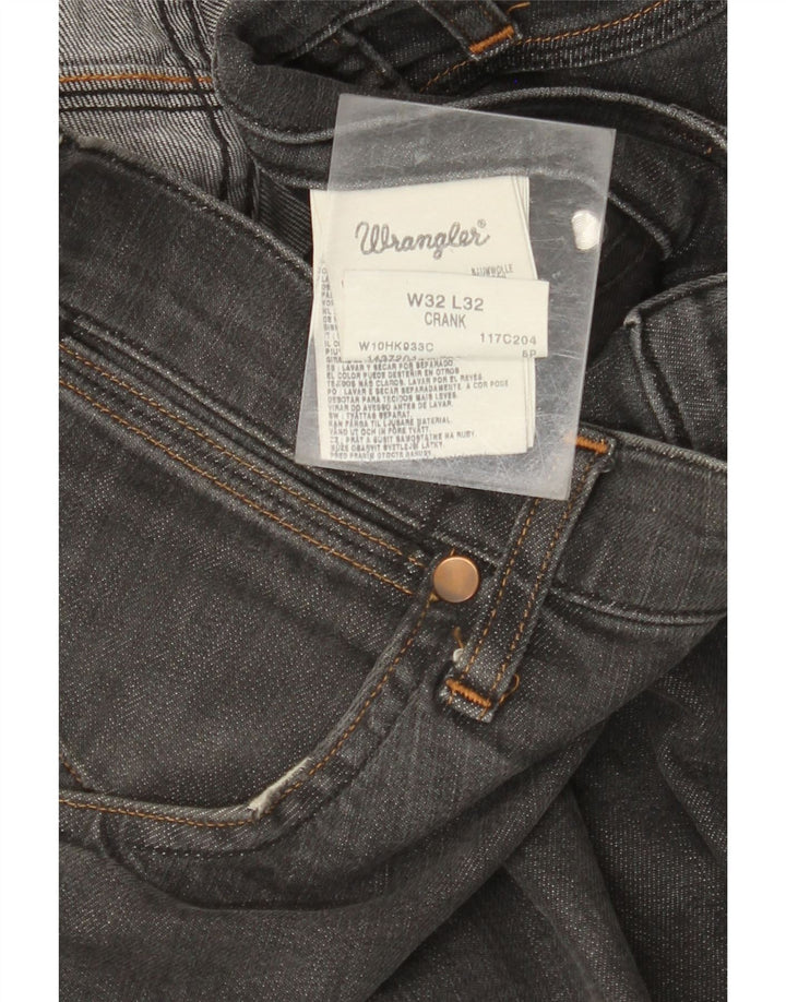 WRANGLER Herren-Crank-Straight-Jeans, W32, L32, graue Baumwolle