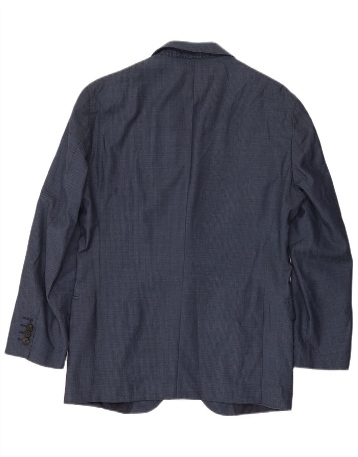 Hugo Boss Herren-Blazer mit 2 Knöpfen, EU 48, mittelmarineblaue Wolle