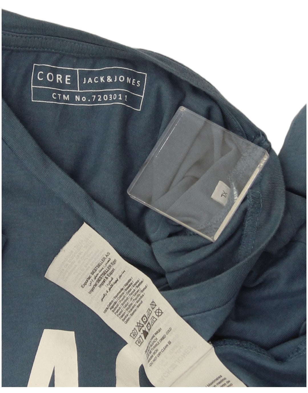 JACK & JONES Herren Grafik T-Shirt Top XL Blau Baumwolle