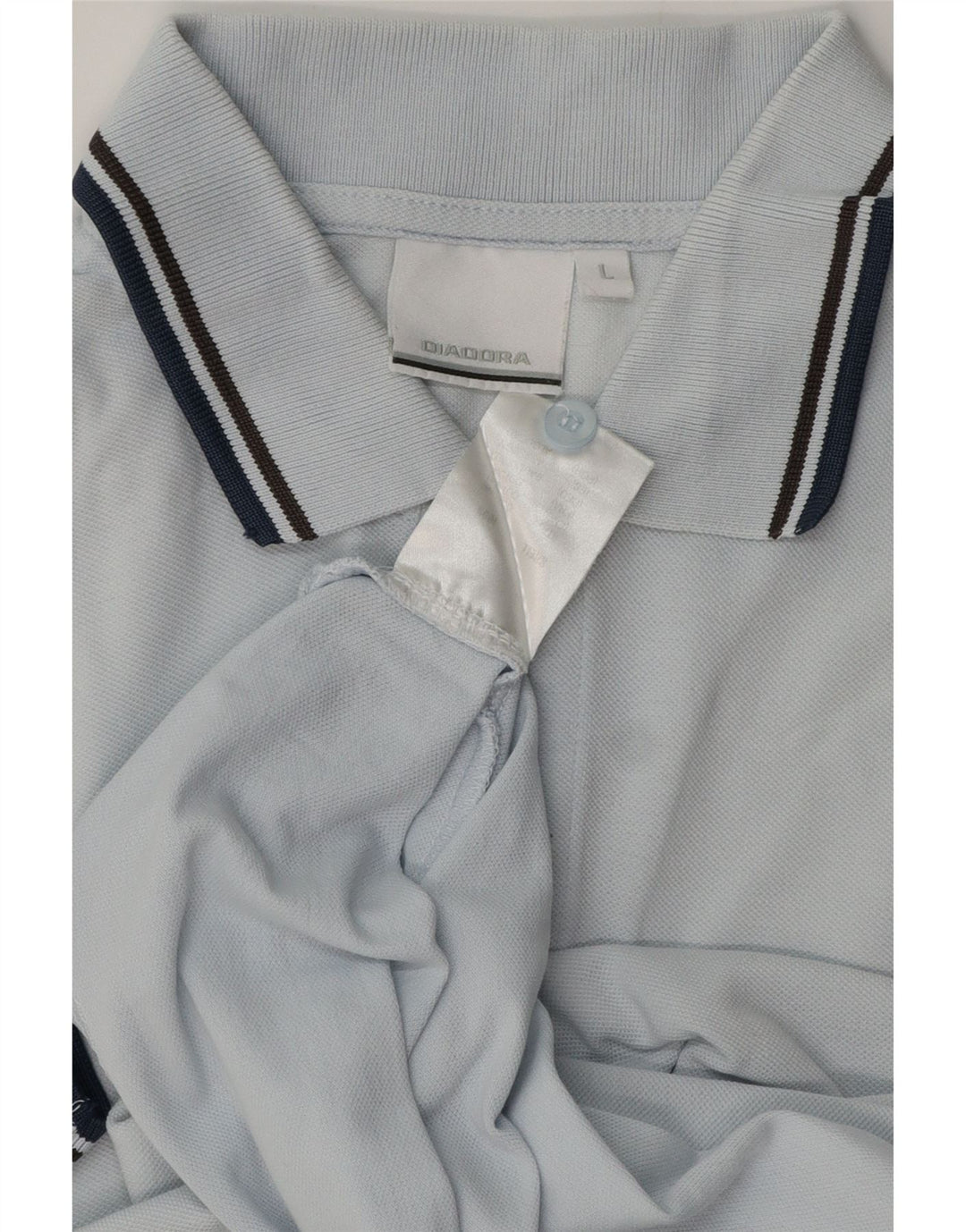 Diadora Herren-Poloshirt, große blaue Baumwolle