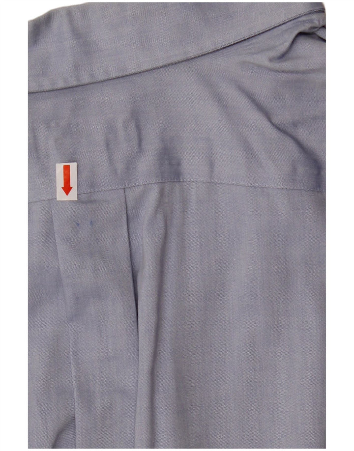 EDDIE BAUER Herren Kurzarm-Hemd mit entspannter Passform, 3XL, blaue Baumwolle