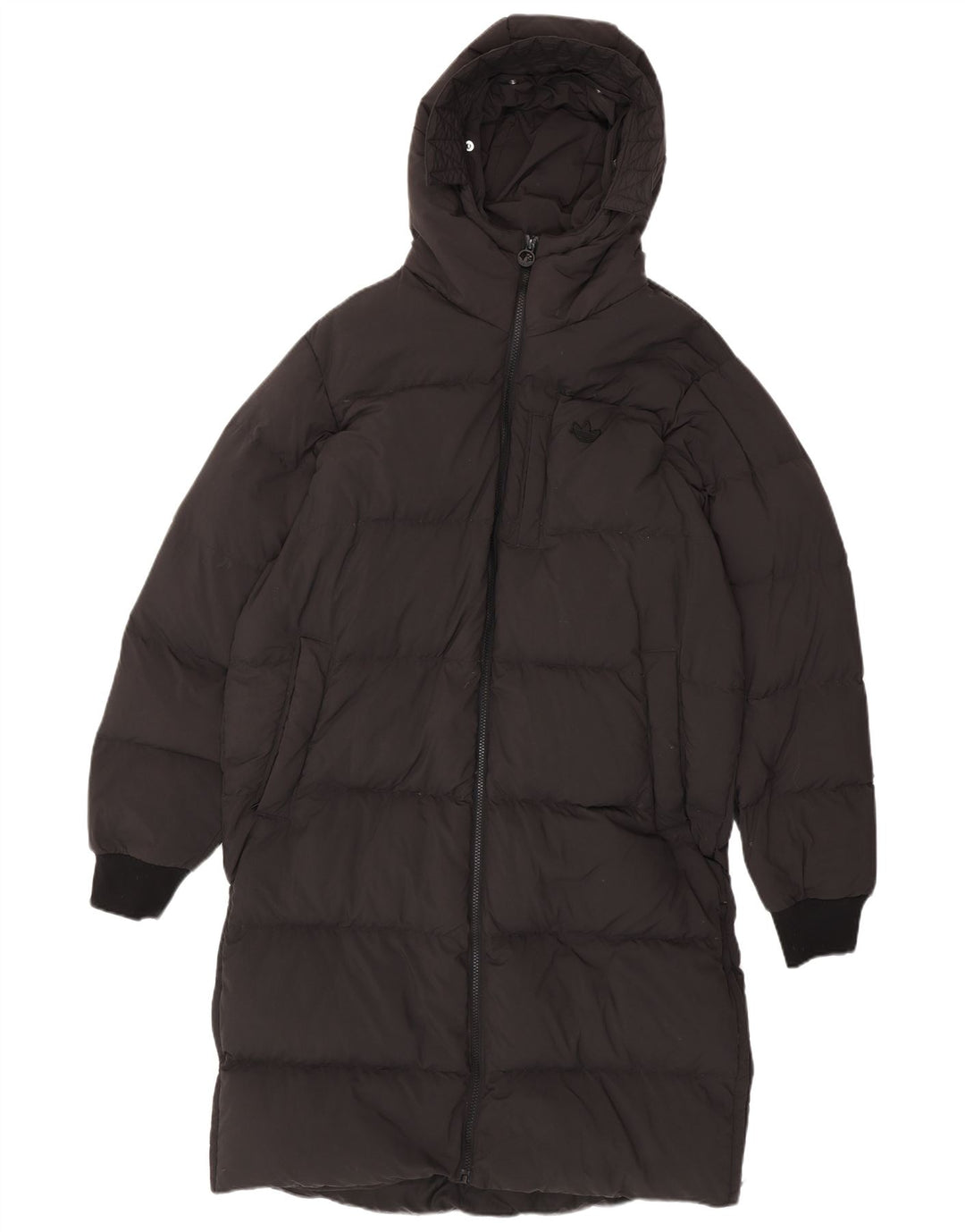 Adidas Herren Kapuzenmantel, gepolstert, UK 38, mittelgrau, Polyamid