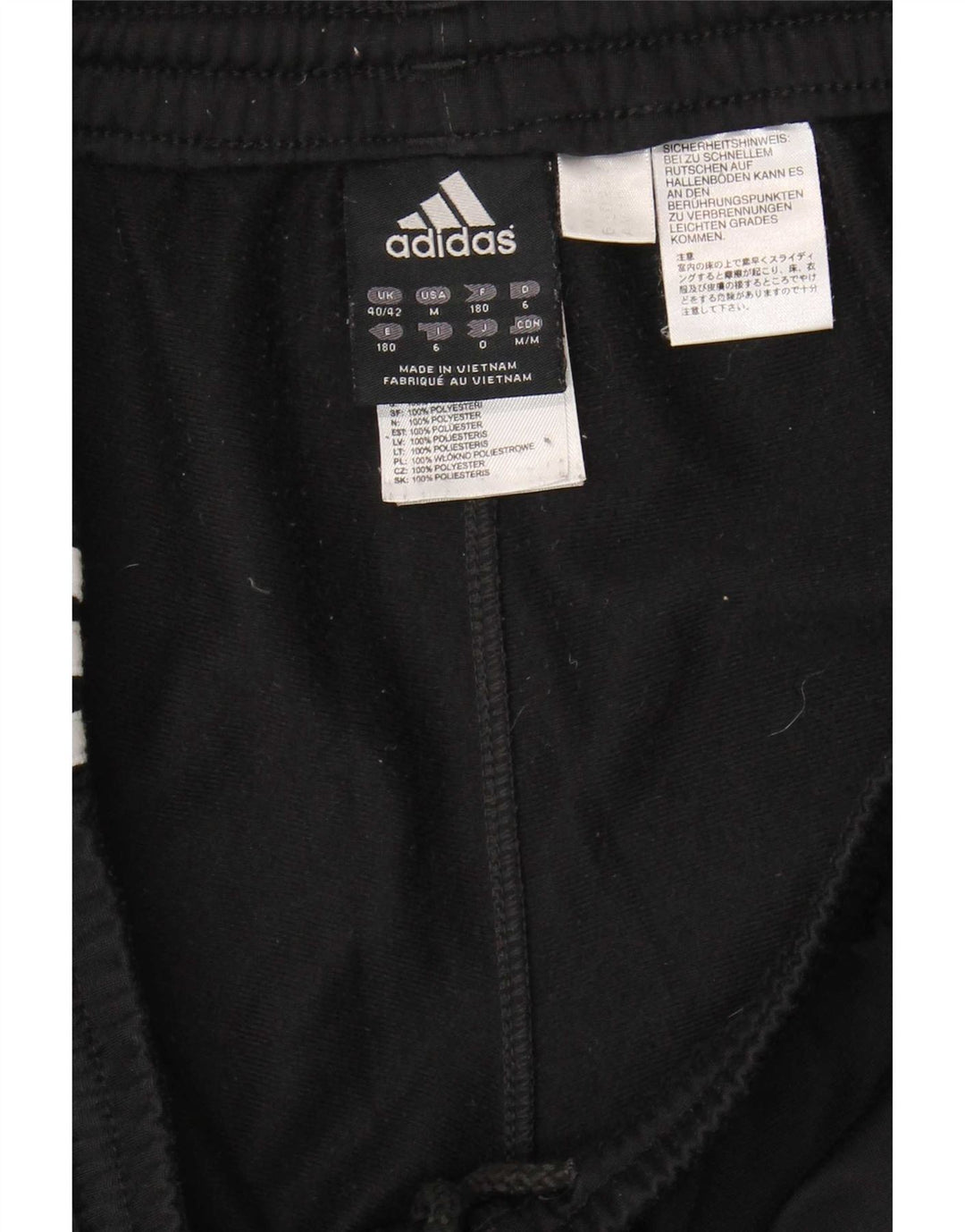 Adidas Herren Trainingshose Jogger UK 40/42 Medium Schwarz Polyester