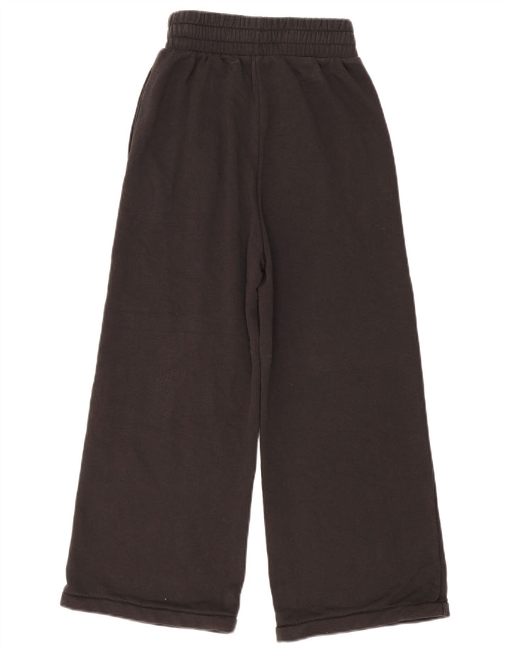 Puma Damen-Trainingshose mit weitem Bein, Größe 2XS, W22, L23, schwarze Baumwolle