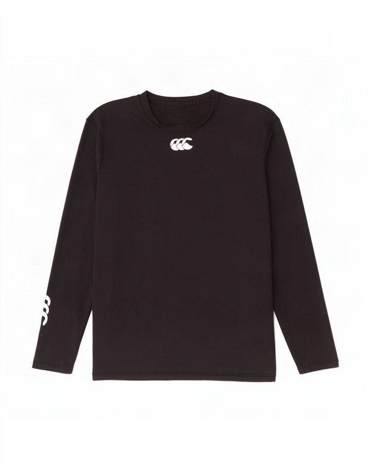 Canterbury Herren-Oberteil mit Grafik, langärmlig, klein, aus schwarzem Nylon