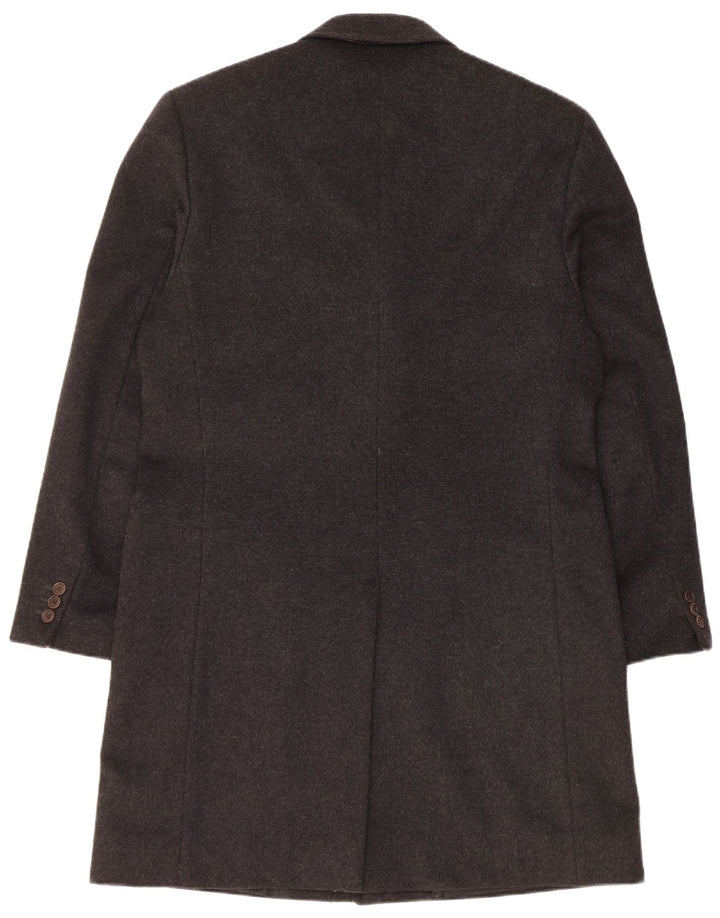 Vintage Herren Mantel IT 50 Große schwarze Wolle
