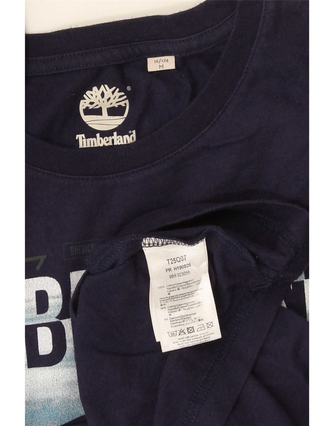 Timberland Langarm-Top mit Grafik für Mädchen, 15–16 Jahre, mittleres Marineblau