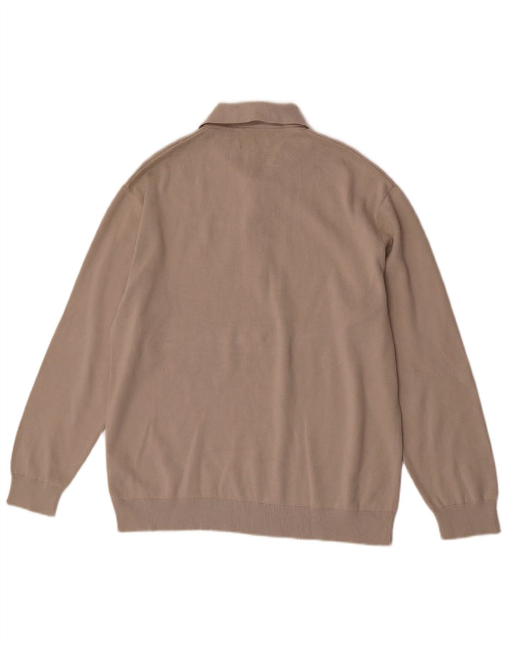Cos Herren-Pullover mit Rollkragen, entspannter Rollkragenpullover, mittelbeige Baumwolle