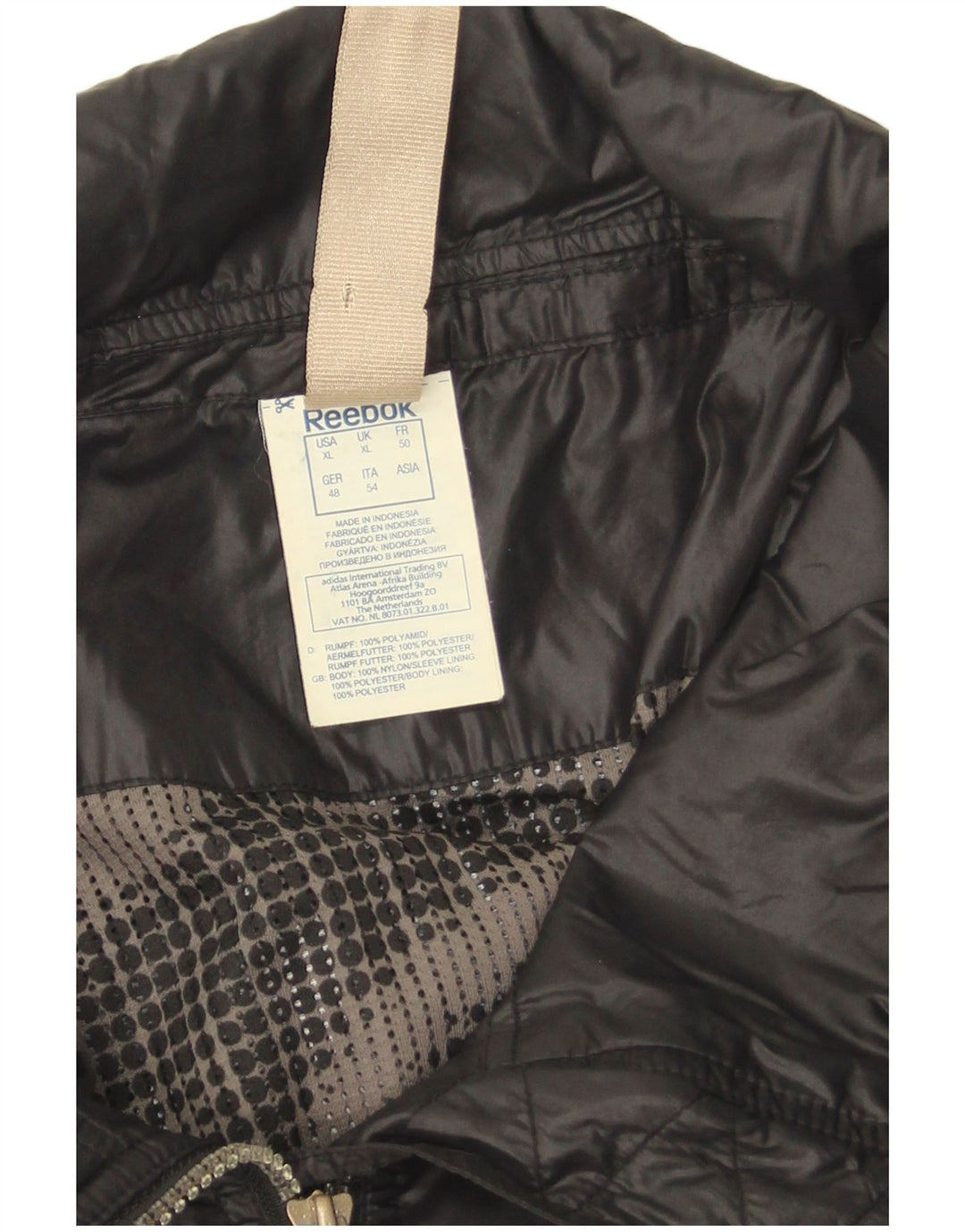 Reebok Herren Bomberjacke UK 42 XL Schwarz Nylon