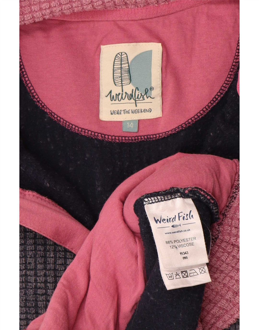 Weird Fish Damen Fleecejacke UK 14 Large Grau Polyester
