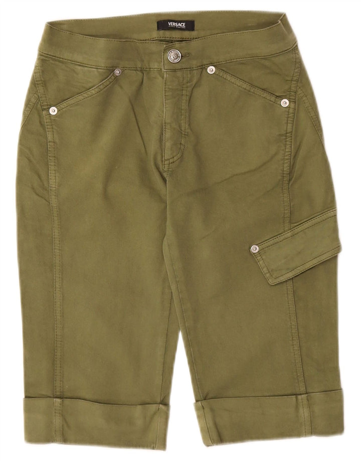 Versace Damen Cargoshorts IT 38 XS W24 Khaki Baumwolle