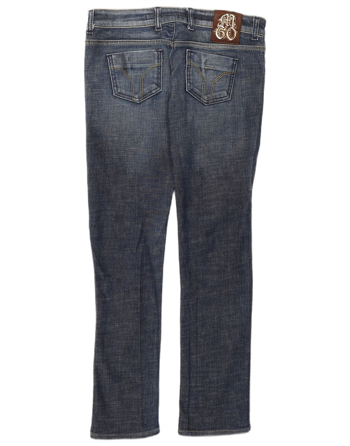 MISS SIXTY Damen-Jeans mit niedriger Taille, schmal, W28, L29, blaue Baumwolle