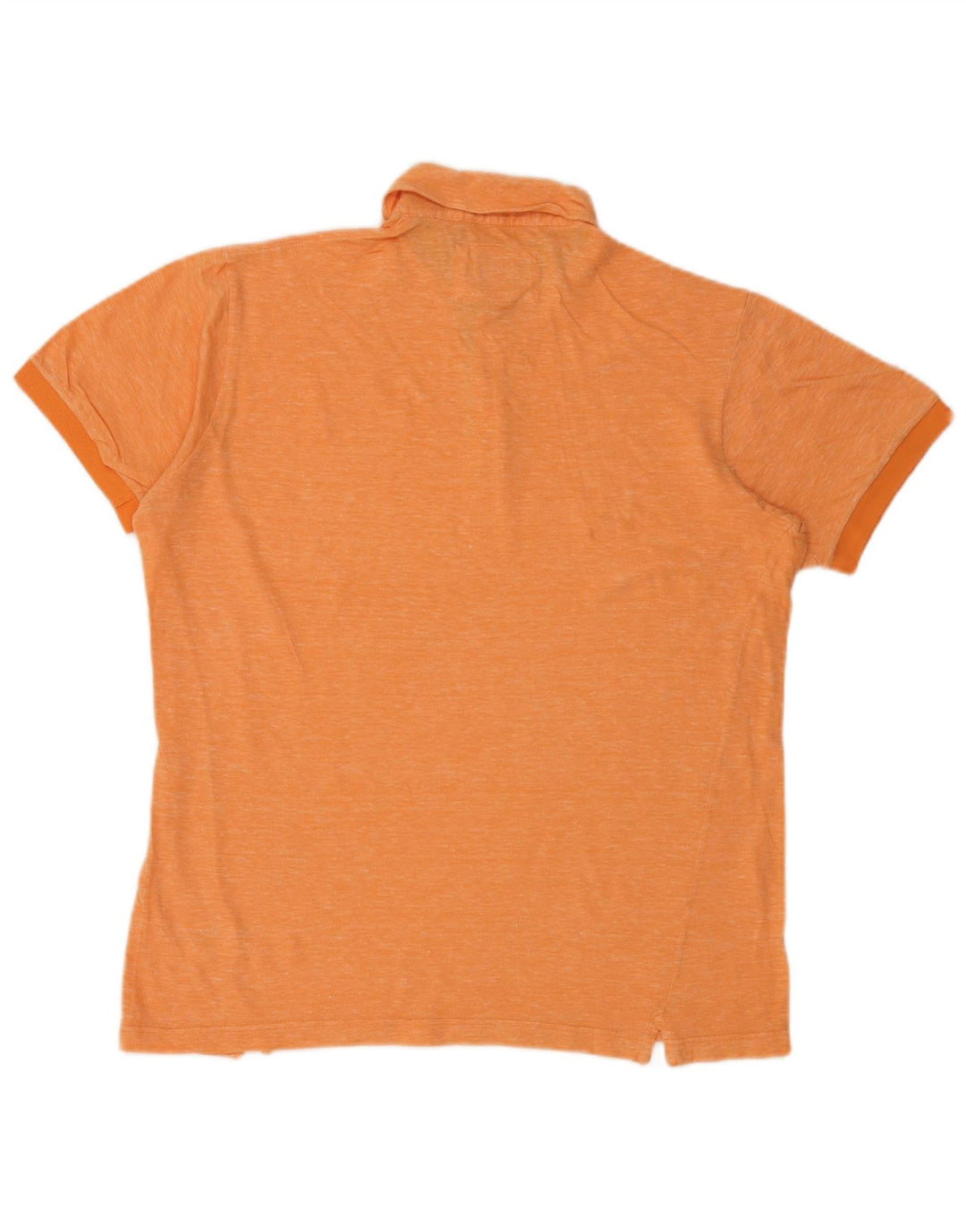 Boggi Herren-Poloshirt, große orange gefleckte Baumwolle