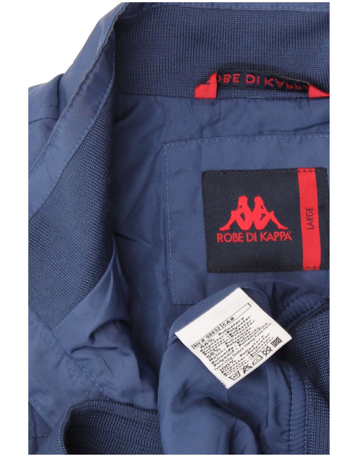 Kappa Herren Italia Bomberjacke UK 40 Large Marineblau Polyester