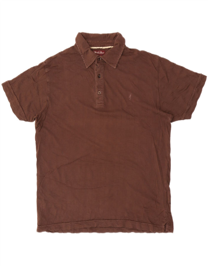 Marlboro Classics Herren-Poloshirt, groß, braun gestreift
