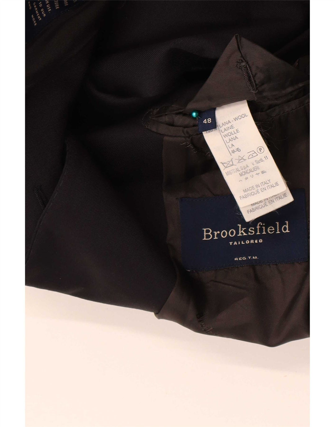 Brooksfield Herren-Blazer mit 3 Knöpfen, IT 48, mittelschwarze Wolle