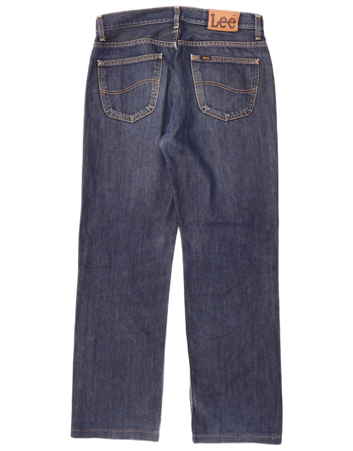 Lee Herren Seattle Straight Jeans W33 L31 Marineblaue Baumwolle