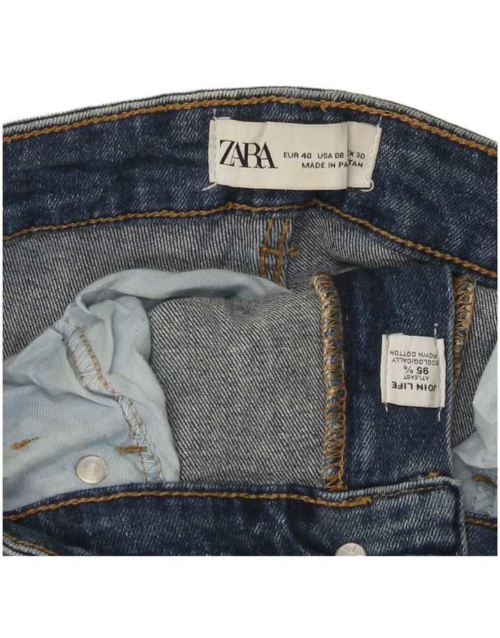 Zara Damen Bootcut Jeans EU 40 Medium W30 L26 Blaue Baumwolle