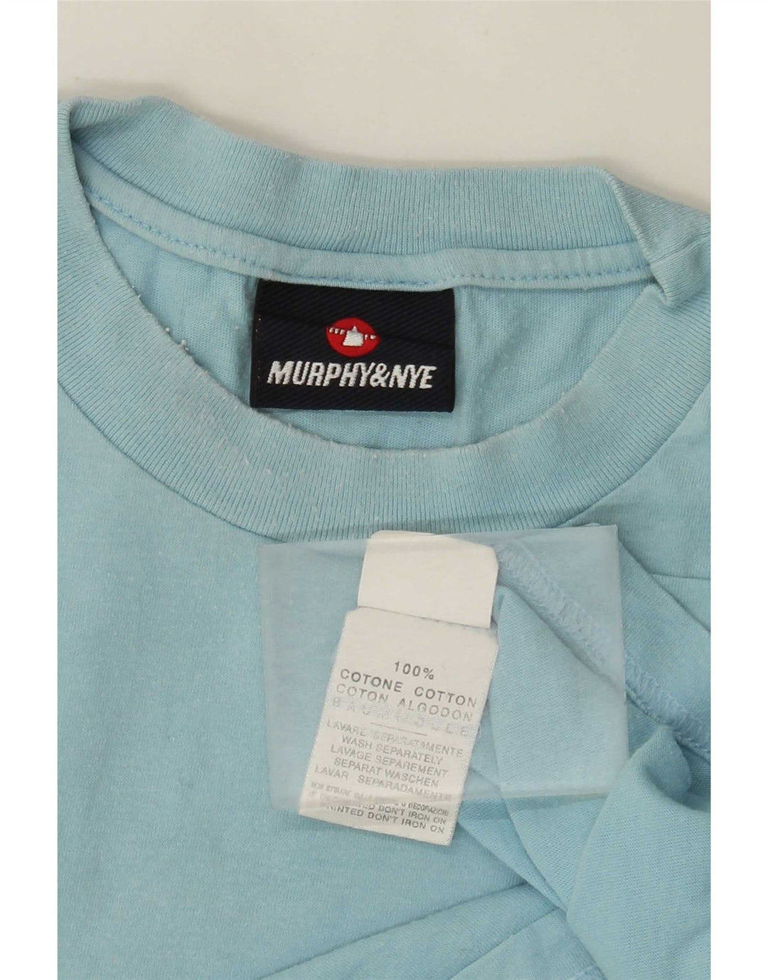 Murphy & Nye Herren-T-Shirt mit Grafik, Größe L, aus blauer Baumwolle