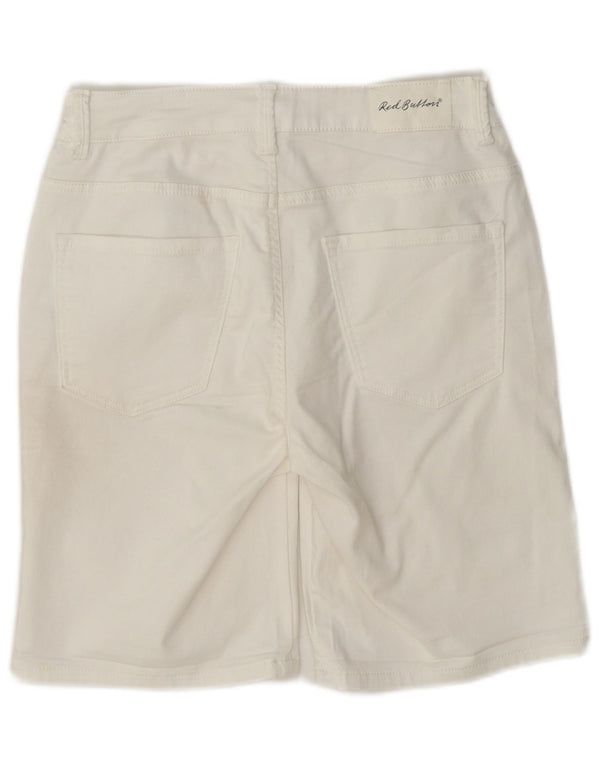 Red Button Womens Casual Shorts EU 36 Small W27 Weiße Baumwolle
