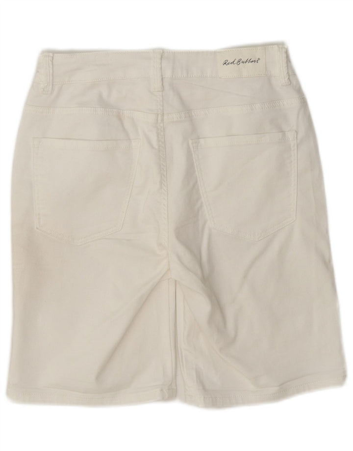 Red Button Womens Casual Shorts EU 36 Small W27 Weiße Baumwolle