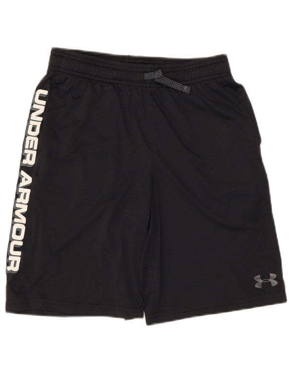 Under Armour Heat Gear Graphic Sportshorts für Jungen, 11–12 Jahre, Größe L, Schwarz
