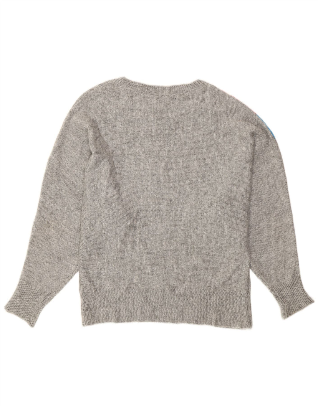 M&Co Damen-Pullover mit Fledermausärmeln und U-Boot-Ausschnitt, UK 14, Mittelgrau gestreift