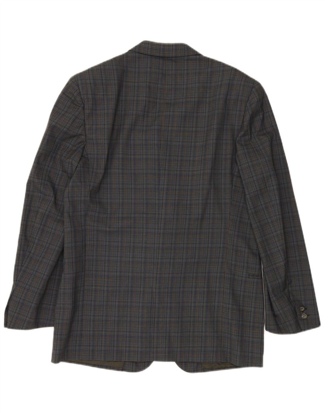 VALENTINO Herren-Blazer mit 2 Knöpfen, IT 50, groß, blau kariert, Viskose