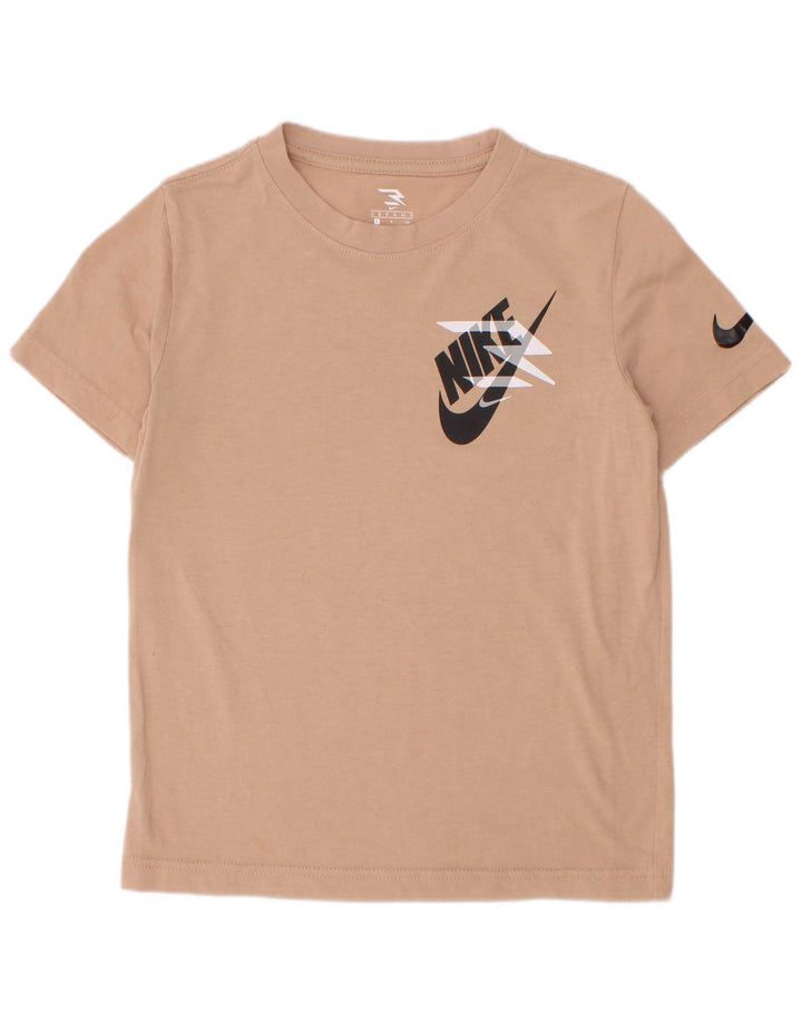 Nike Jungen T-Shirt mit Grafik, 8–9 Jahre, Größe S, Beige