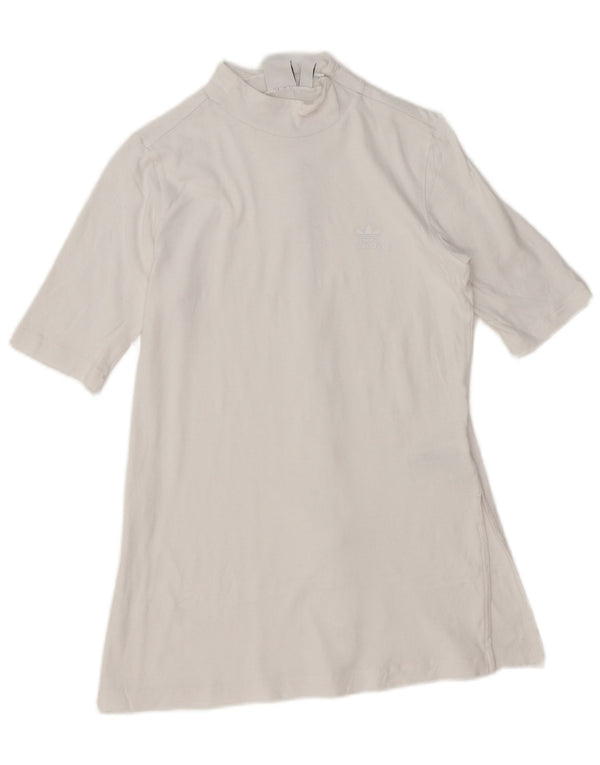 Adidas Womens Graphic T-Shirt Top UK 8 Small  White Cotton